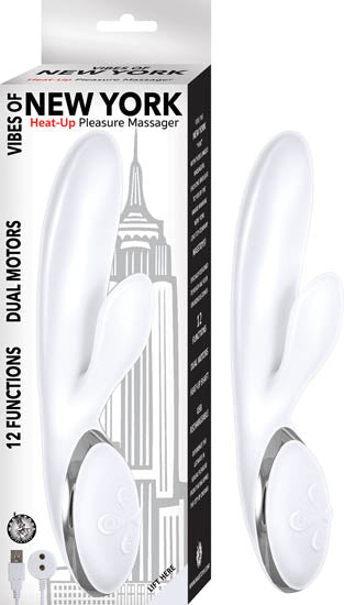 Rabbit Vibes Of New York 2 In One | Heat-up Mode | 9 " Silicone | Rechargeable