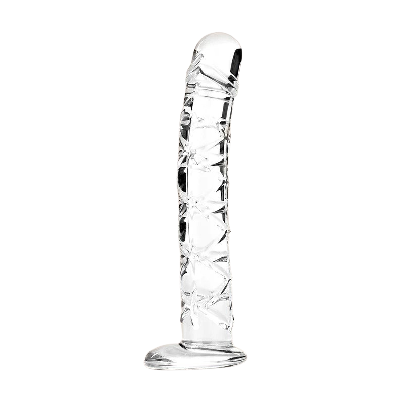 ICICLES Fetish Glass Dildo 8" | Fire & Ice | Hand Blown | Big Head | G…