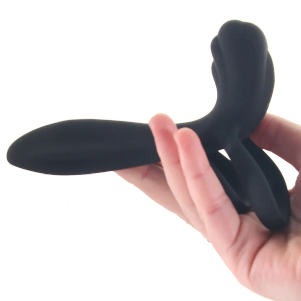 Trinity Silicone Vibrating Girth Enhancer | USB Remote | Black