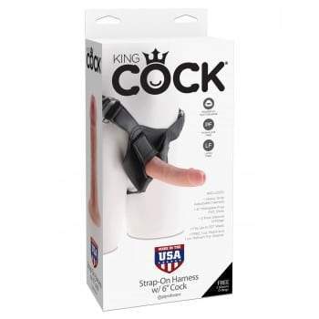 King Cock Universal Strap On Harness with 6" dildo