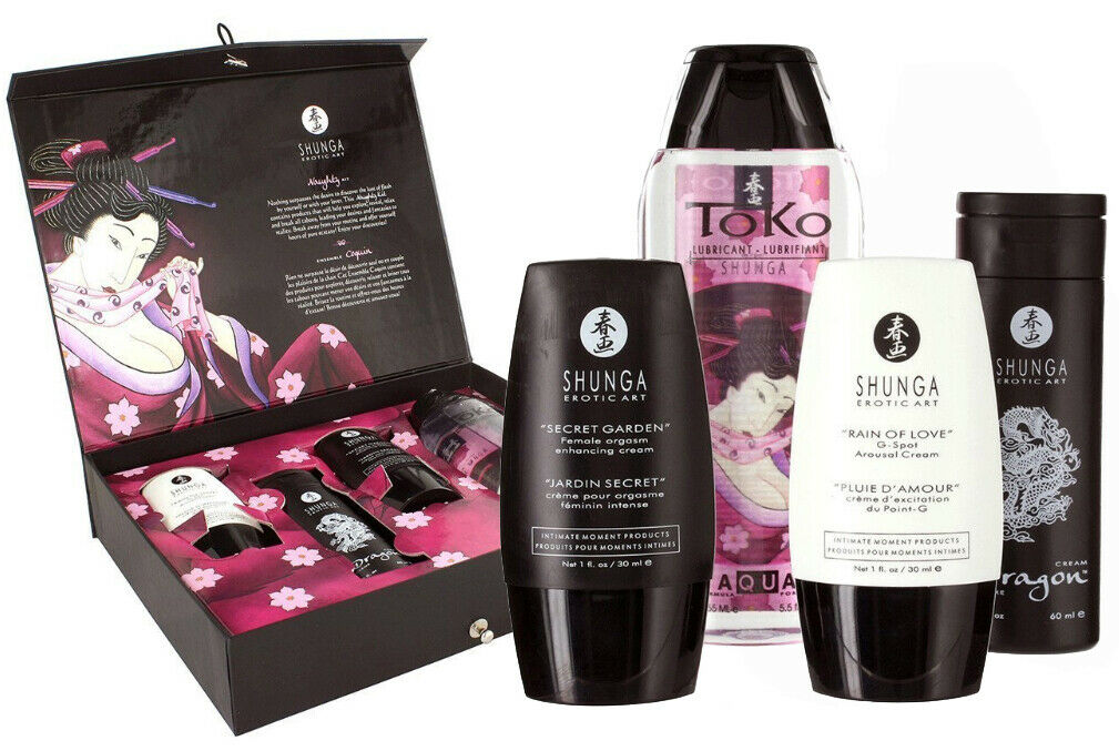 SHUNGA Naughty Kit Gift Set | Erotic | Perfect for Her | Massage Candle | Oil